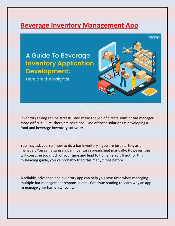 beverage inventory management app