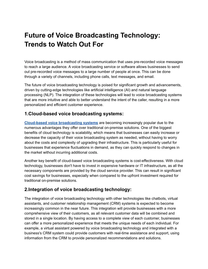 future of voice broadcasting technology trends