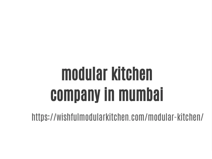 modular kitchen company in mumbai