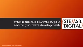 what is the role of devsecops in securing software development