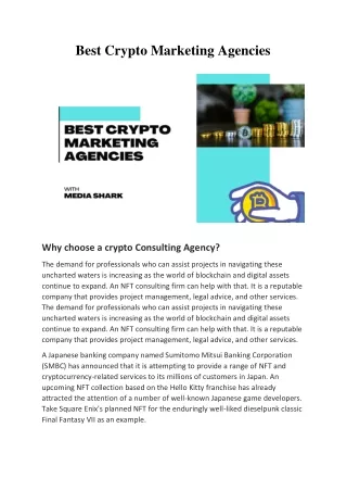 best crypto marketing agency