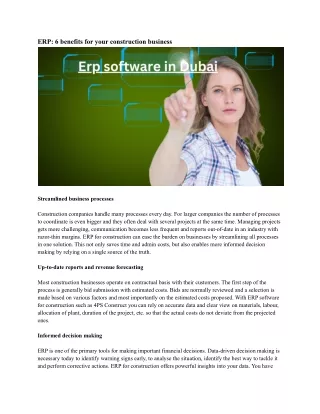 erp 6 benefits for your construction business