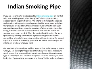 Indian Smoking Pipe
