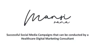 Successful Social Media Campaigns that can be conducted by a Healthcare Digital Marketing Consultant