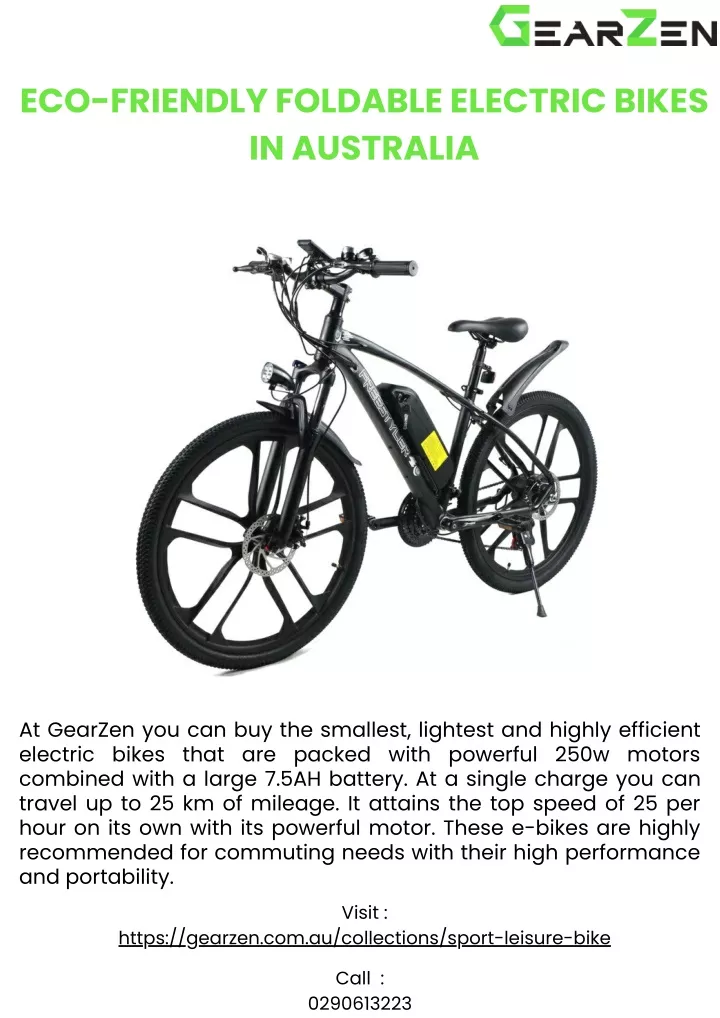 eco friendly foldable electric bikes in australia