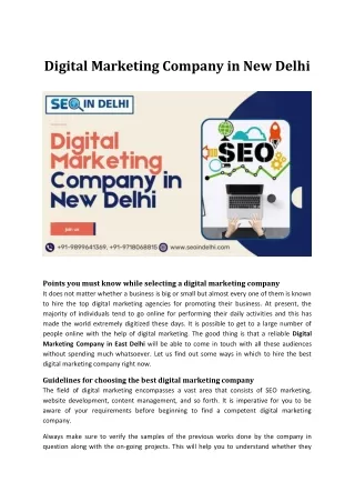 Digital Marketing Company in New Delhi