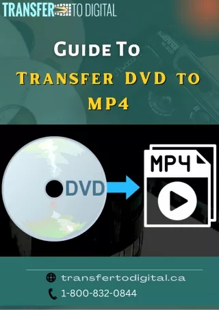 Make your Memories Portable with Transfer DVD to MP4!