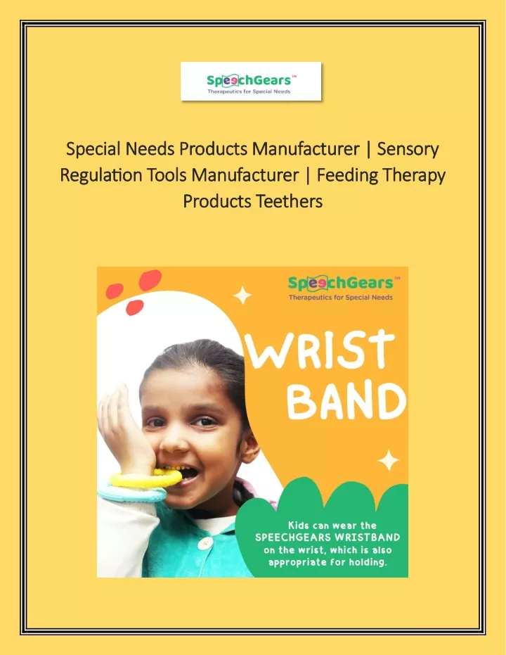 special needs products manufacturer sensory