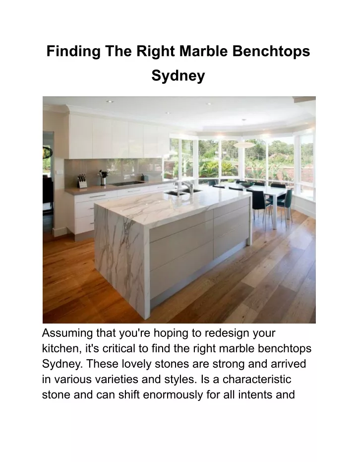 finding the right marble benchtops sydney