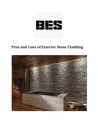 Pros and Cons of Exterior Stone Cladding.