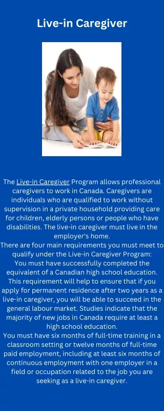 Live-in Caregiver