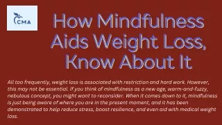 How Mindfulness Aids Weight Loss, Know About It