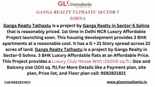 Ganga Realty Tathastu Sector 5 Sohna Gurgaon
