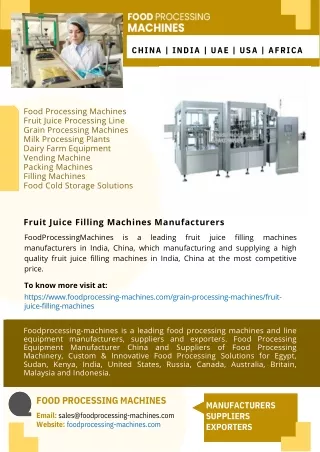 Fruit Juice Filling Machines Manufacturers