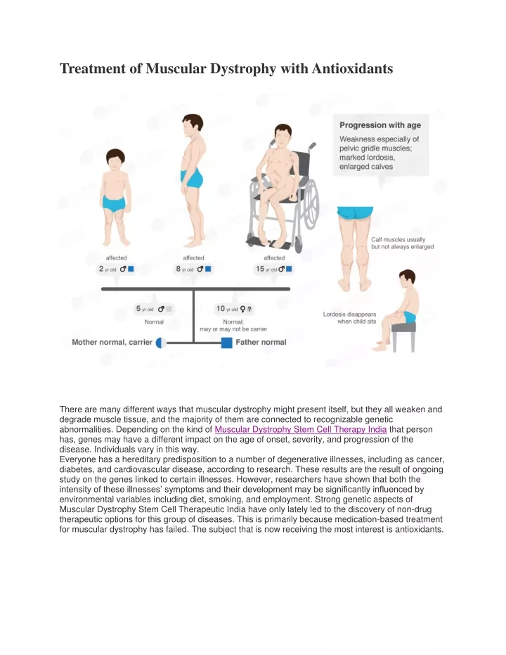 treatment of muscular dystrophy with antioxidants