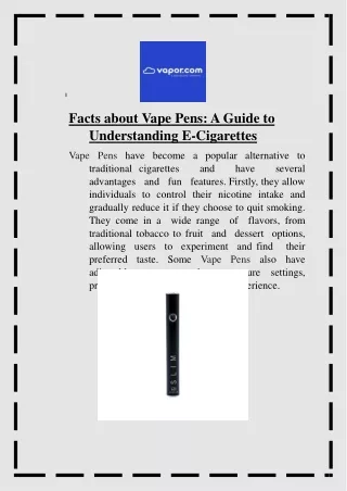 facts about vape pens a guide to understanding