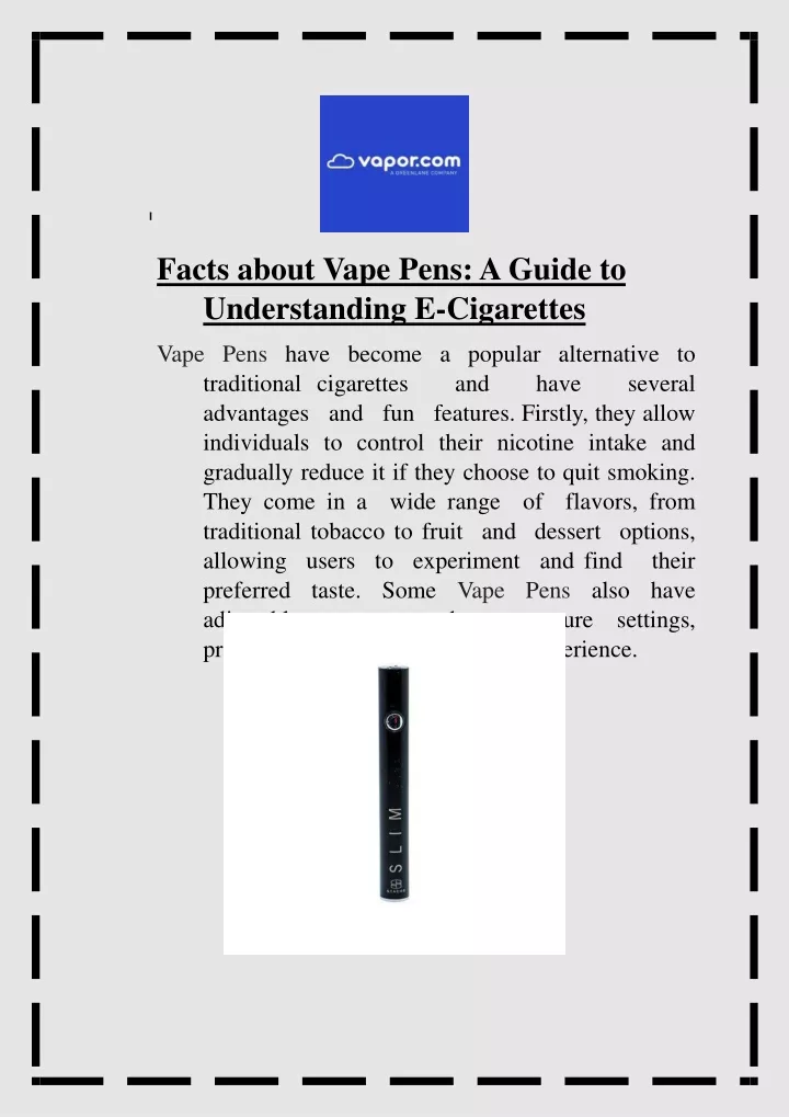 facts about vape pens a guide to understanding