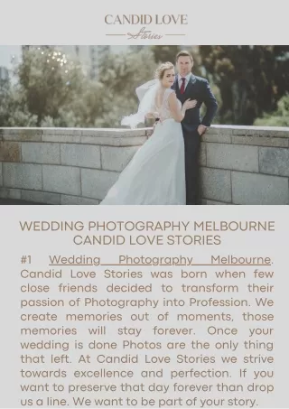 Wedding Photography Melbourne  Candid Love Stories