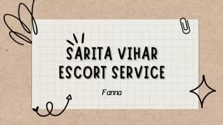 Sarita Vihar Escort Service