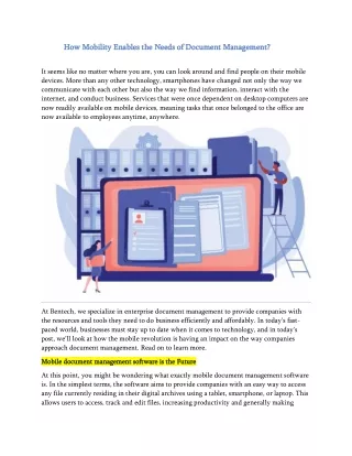 how mobility enables the needs of document