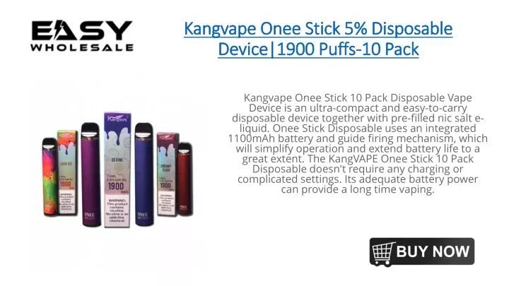 kangvape onee stick 5 disposable device 1900 puffs 10 pack