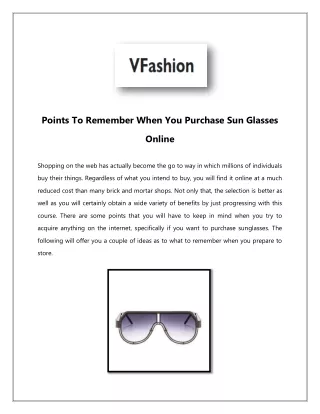 Buy New Sunglasses | Online Eyewear| Vfashion Sunglasses