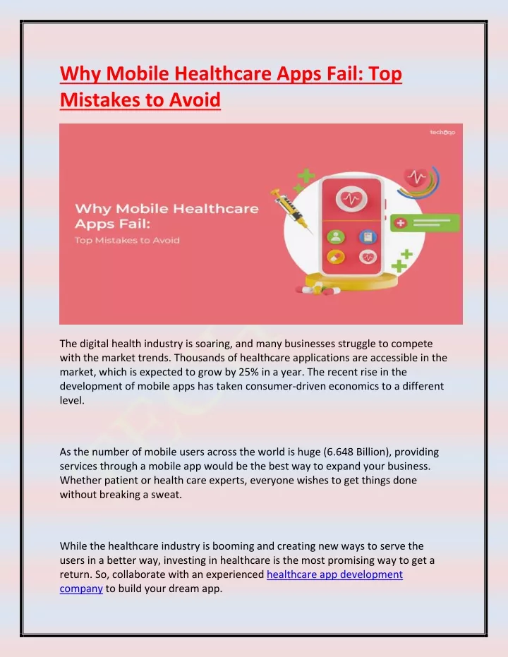 why mobile healthcare apps fail top mistakes