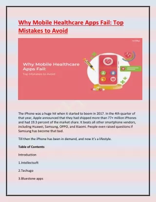 why mobile healthcare apps fail top mistakes