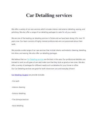 car deatiling services