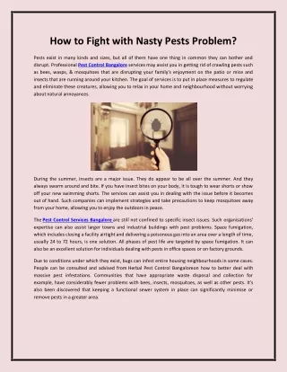 How to Fight with Nasty Pests Problem