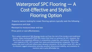 waterproof spc flooring a cost effective and stylish flooring option
