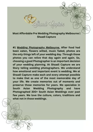 Most Affordable Pre Wedding Photography Melbourne  Shaadi Capture