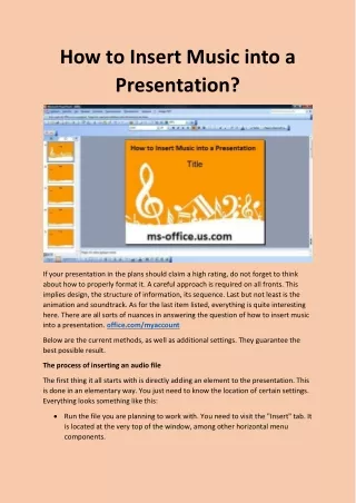 How to insert music into a presentation