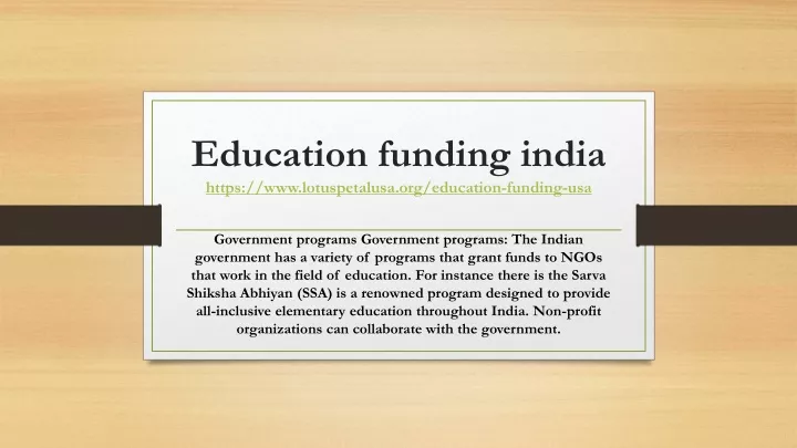 e ducation funding india https www lotuspetalusa org education funding usa