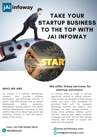 Take your Startup business to the top with Jai Infoway