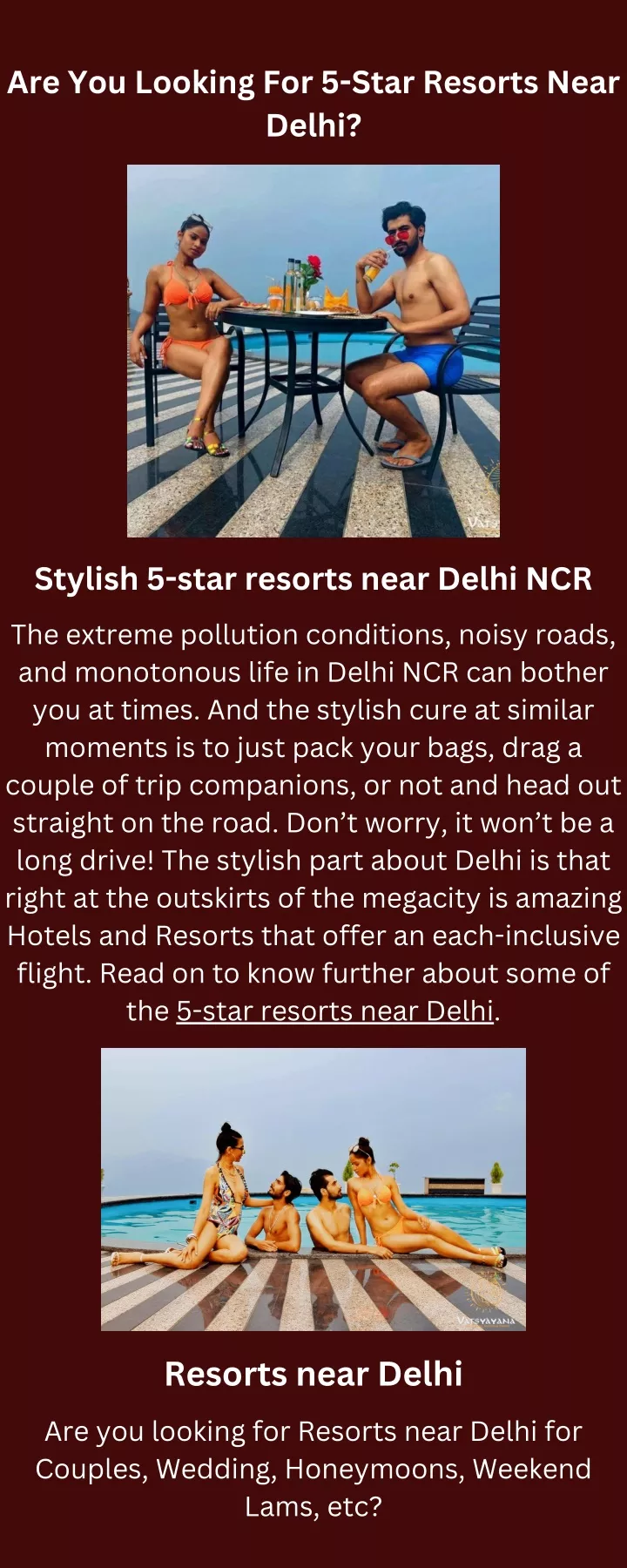 are you looking for 5 star resorts near delhi
