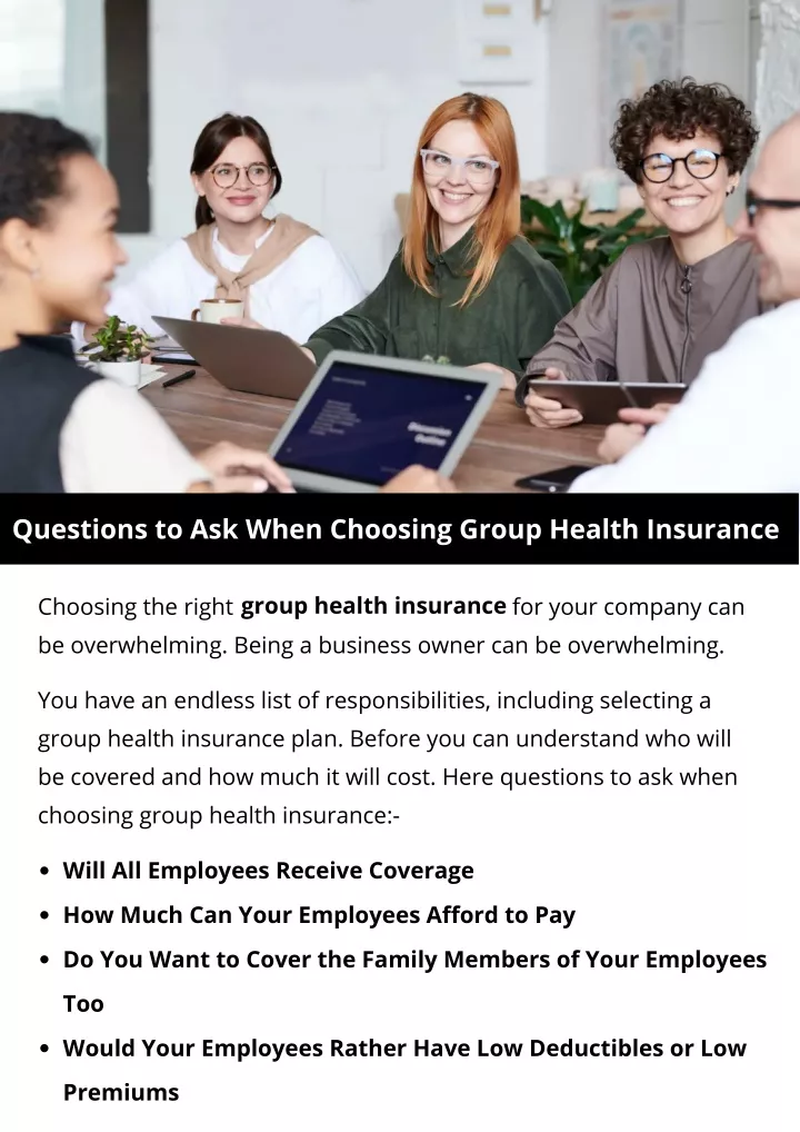 PPT - Questions to Ask When Choosing Group Health Insurance PowerPoint ...