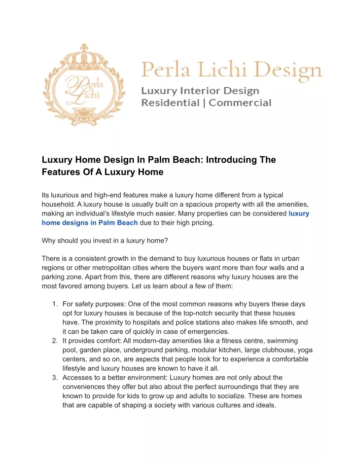 luxury home design in palm beach introducing
