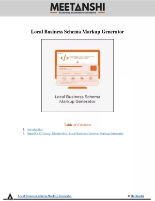 local business schema markup generator
