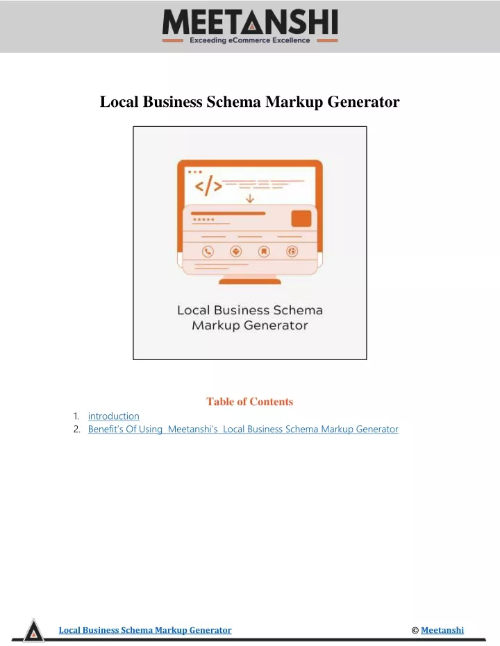 local business schema markup generator