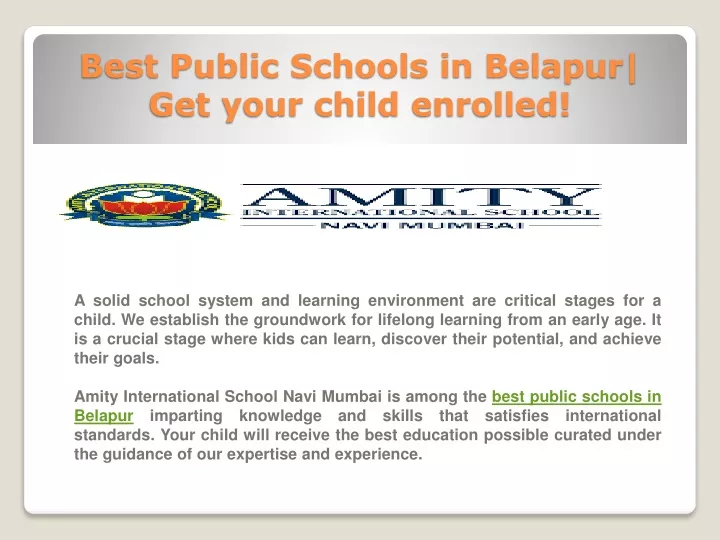 best public schools in belapur get your child enrolled