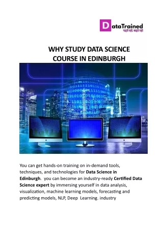 why study data science course in edinburgh