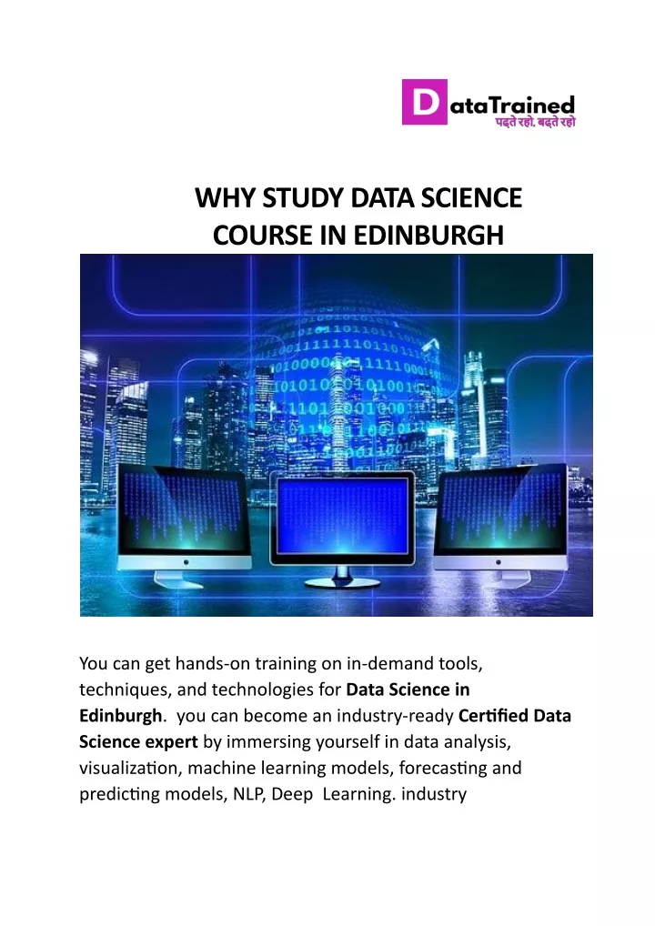 why study data science course in edinburgh