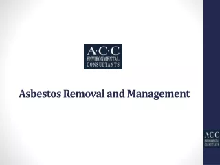 asbestos removal and management