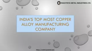 Best Copper Alloys Manufacturing Company in India