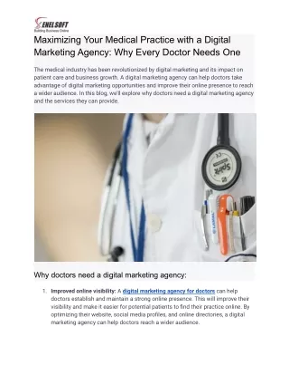 Maximizing Your Medical Practice with a Digital Marketing Agency_ Why Every Doctor Needs One