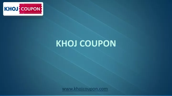 khoj coupon