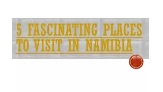 5 Fascinating Places To Visit In Namibia PDF