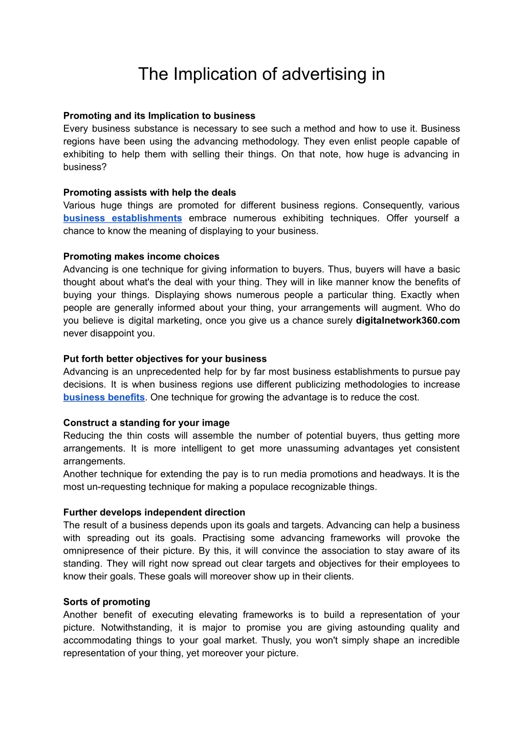 Advertising Implication Example PPT - The Implication of advertising in business PowerPoint ...