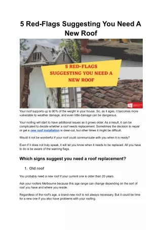 5 red flags suggesting you need a new roof